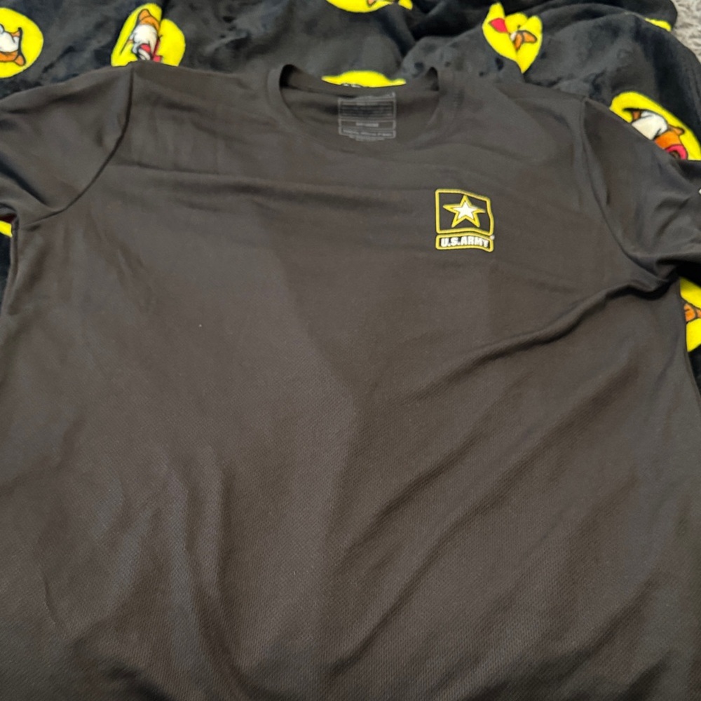 U.S. Army Black Tee with Gold Emblem